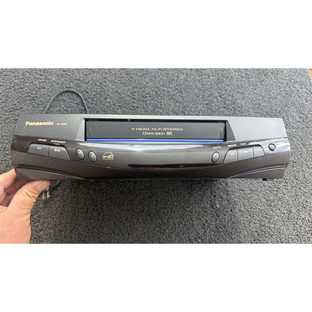 Panasonic PV-8450 Blue Line VCR 4 Head Hi-Fi Stereo Omnivision w/o remote Tested